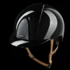 Casco de Equitación Smart Nova Polish Negro Correa Beige