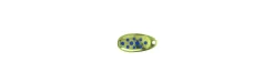 Cucharillas Dotty con anzuelo simple Oro-Azul (6 Uds)