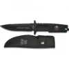 Cuchillo táctico K25 negro con funda Hoja 12,5 cm