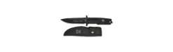 Cuchillo táctico K25 negro con funda Hoja 12,5 cm