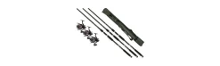 Kit Completo Carpa II: 3 cañas + 3 carretes + Funda