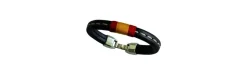 Pulsera de cuero con bandera